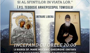 Arhiepiscopia Tomisului invită tinerii la evenimentul „Maica Domnului și Sfântul Paisie, povățuitori duhovnicești ai tinerilor”