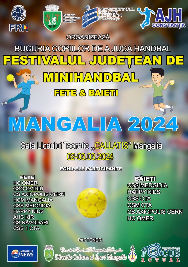 Festivalul Județean de Minihandbal fete și băieți!